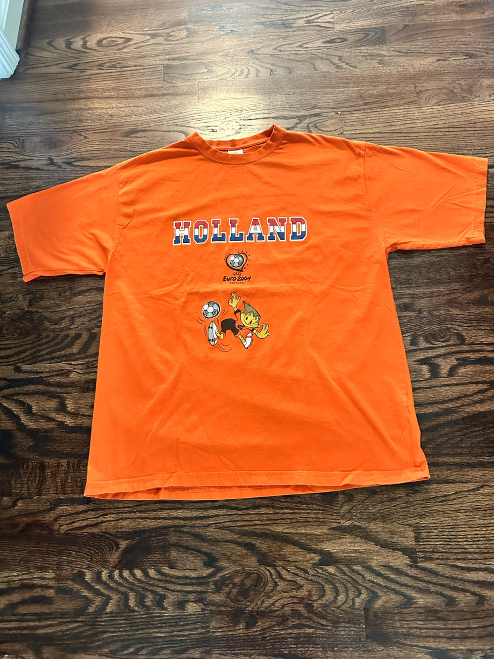 UEFA Euro 2004 Holland Netherlands Official Licensed Orange Soccer T-Shirt
